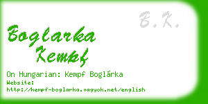 boglarka kempf business card