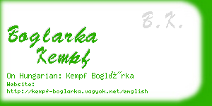 boglarka kempf business card
